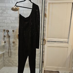 Black Sequin Jumpsuit